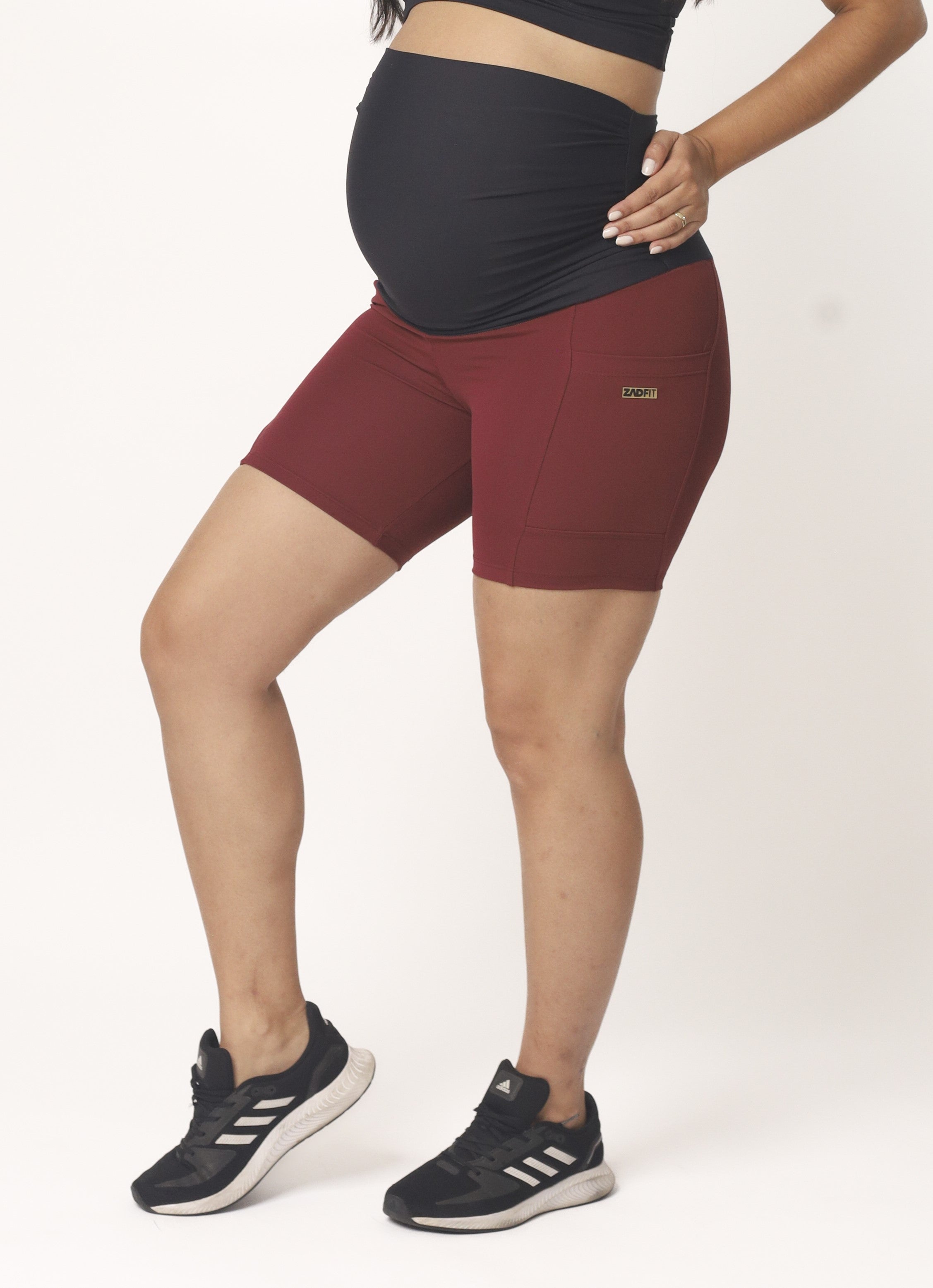 Shorts Biker Gestante Bolso Lateral