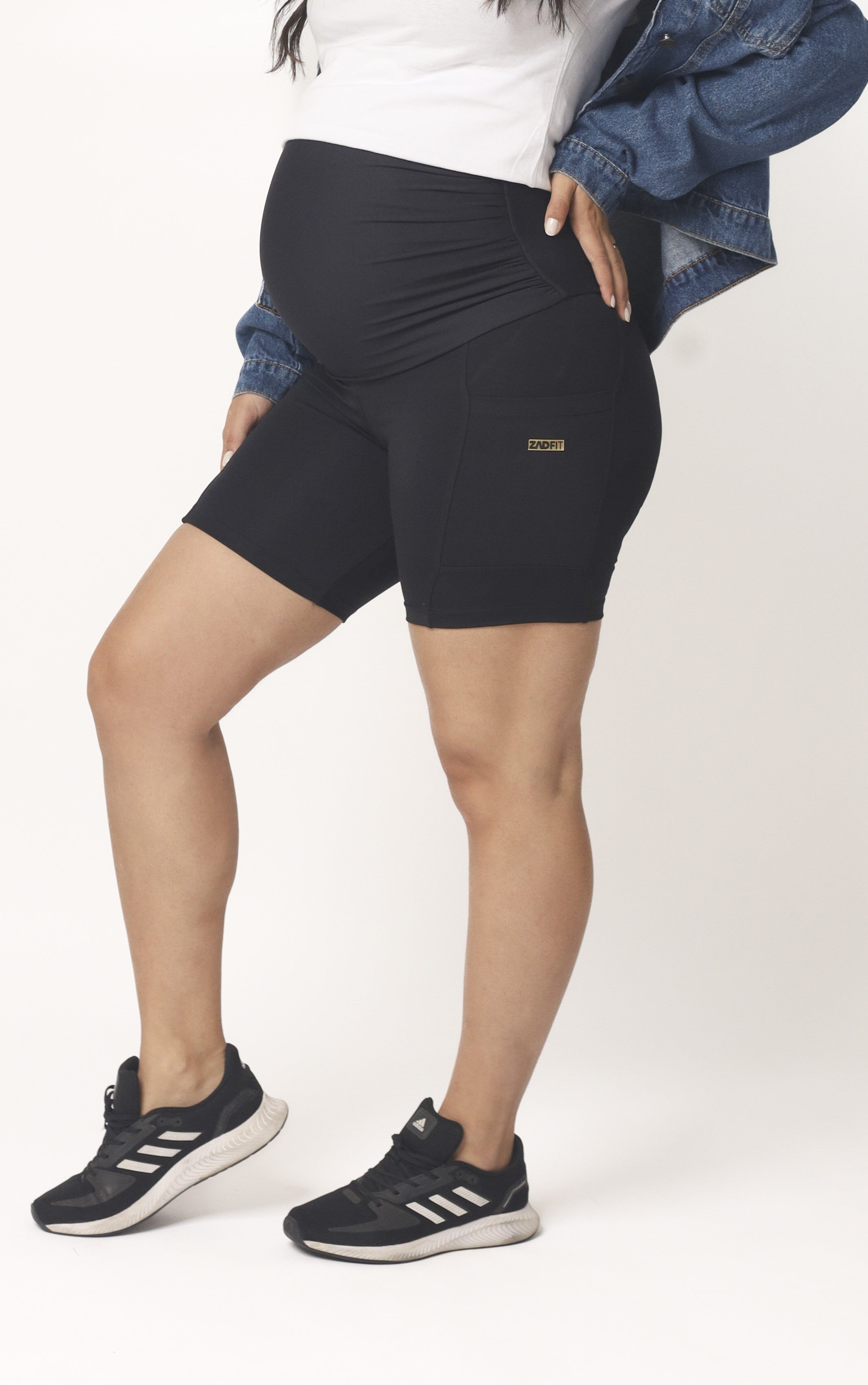 Shorts Biker Gestante Bolso Lateral