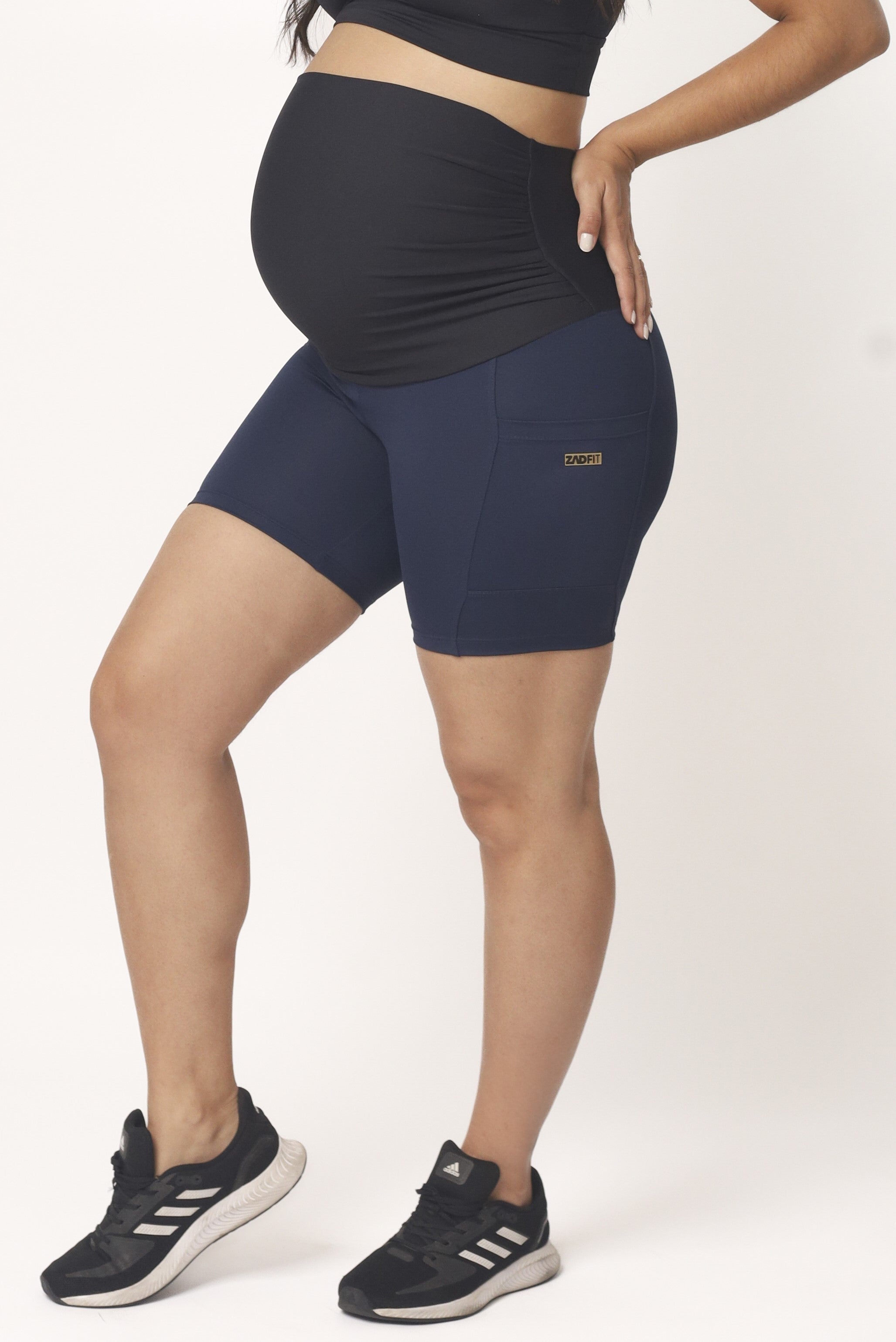 Shorts Biker Gestante Bolso Lateral