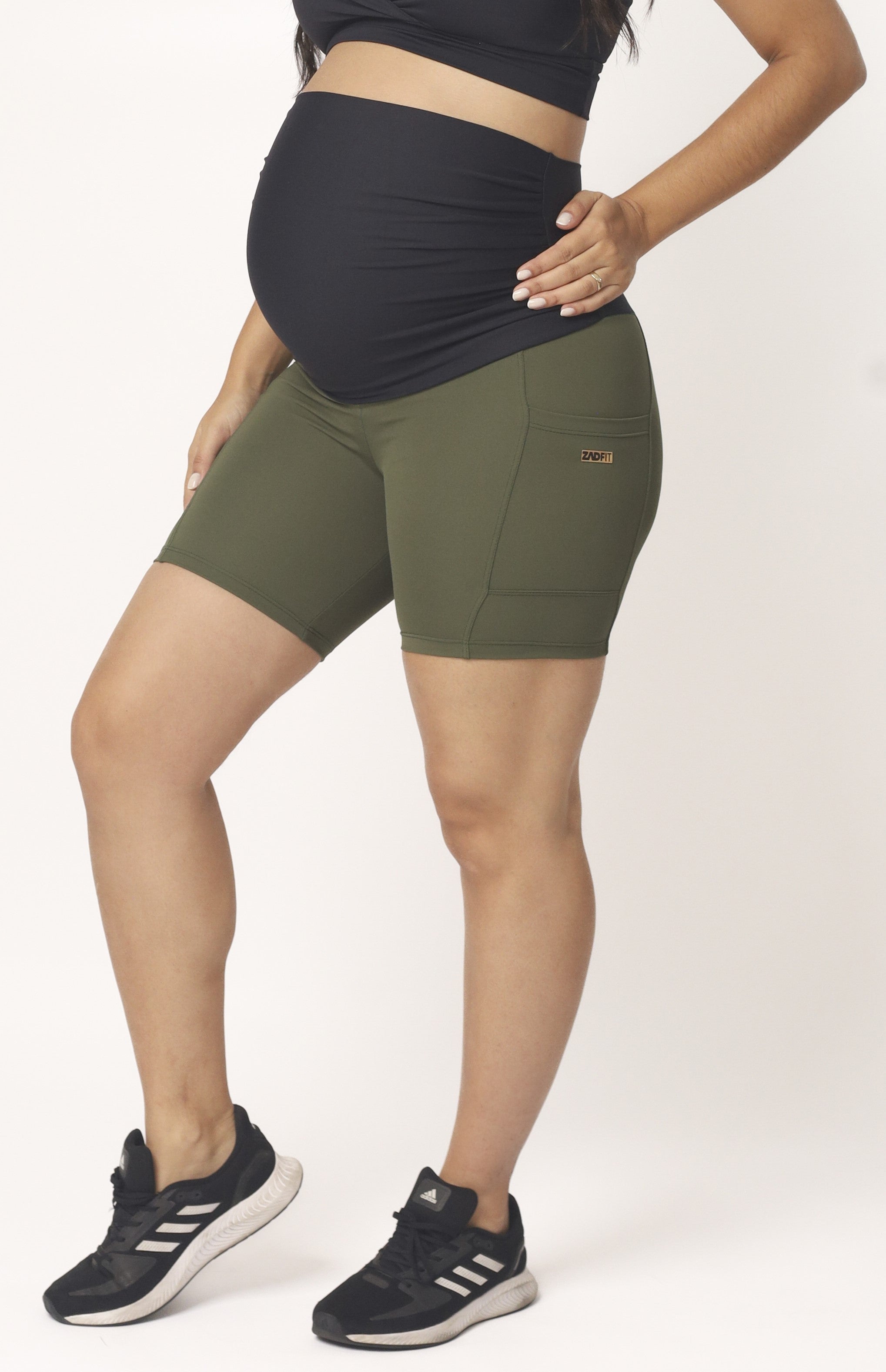 Shorts Biker Gestante Bolso Lateral