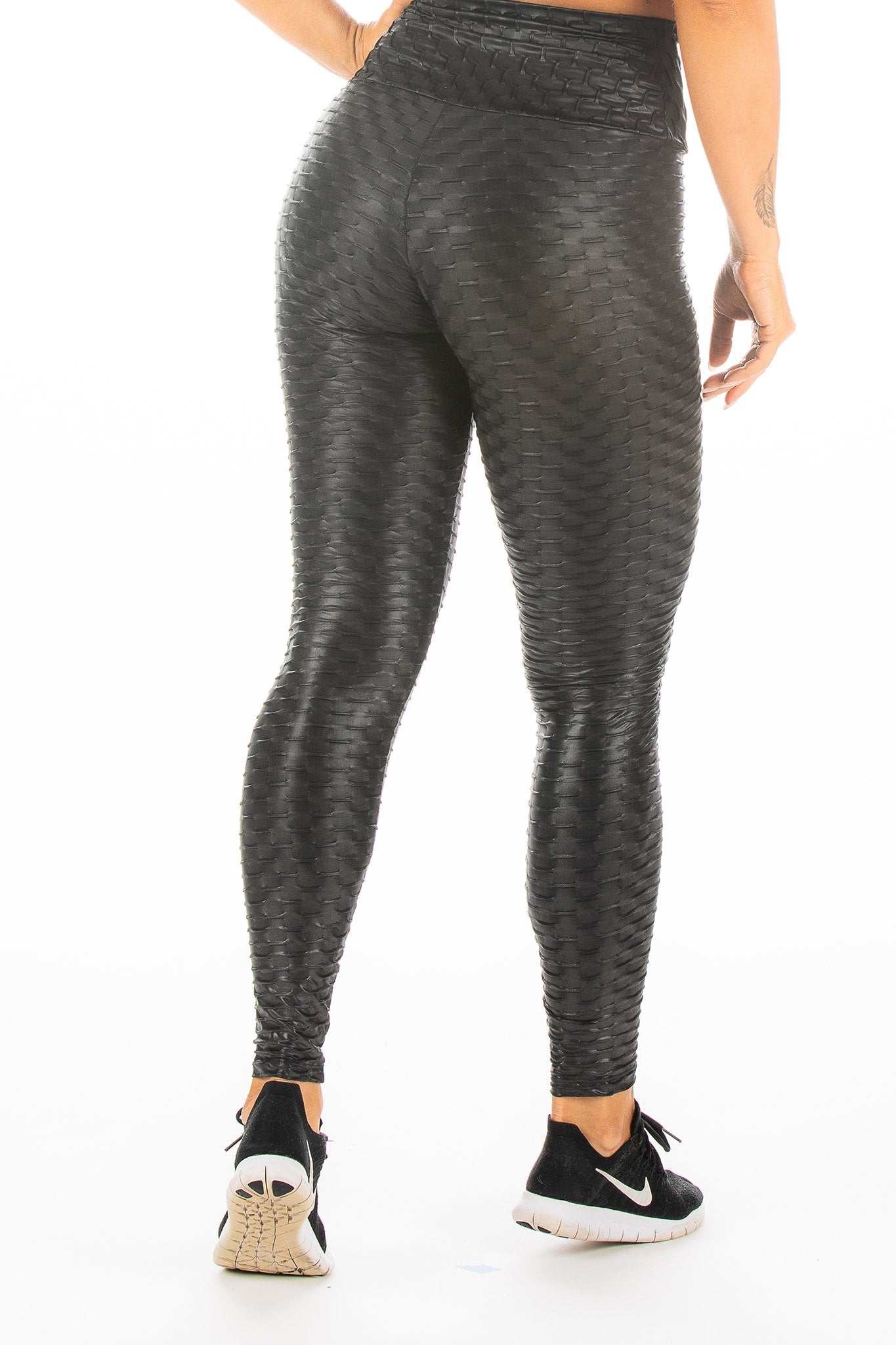 Legging Cintura Alta Couro Ecológico Texturizado - ZADFIT