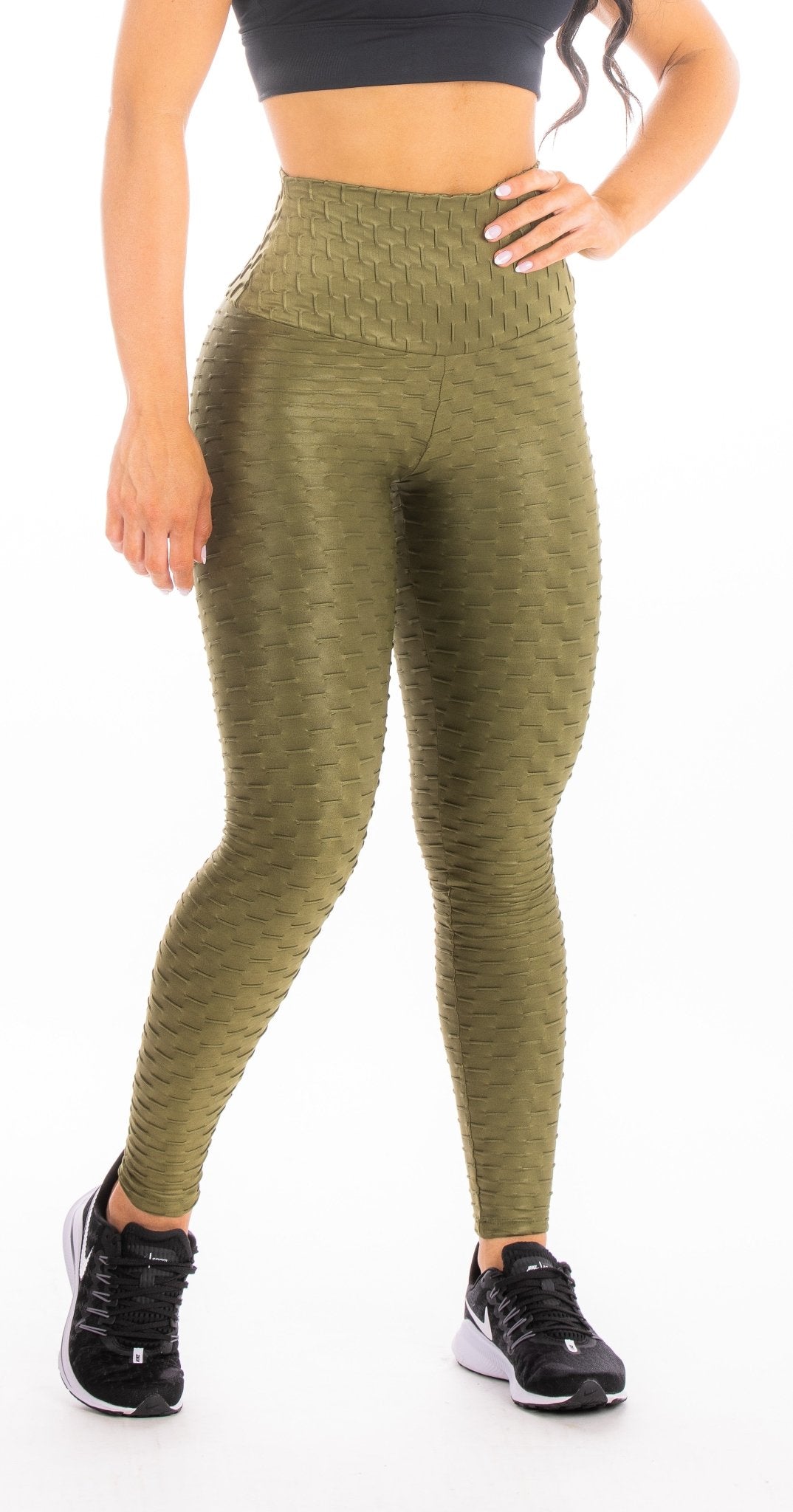 Legging Cintura Alta Couro Ecológico Texturizado - ZADFIT