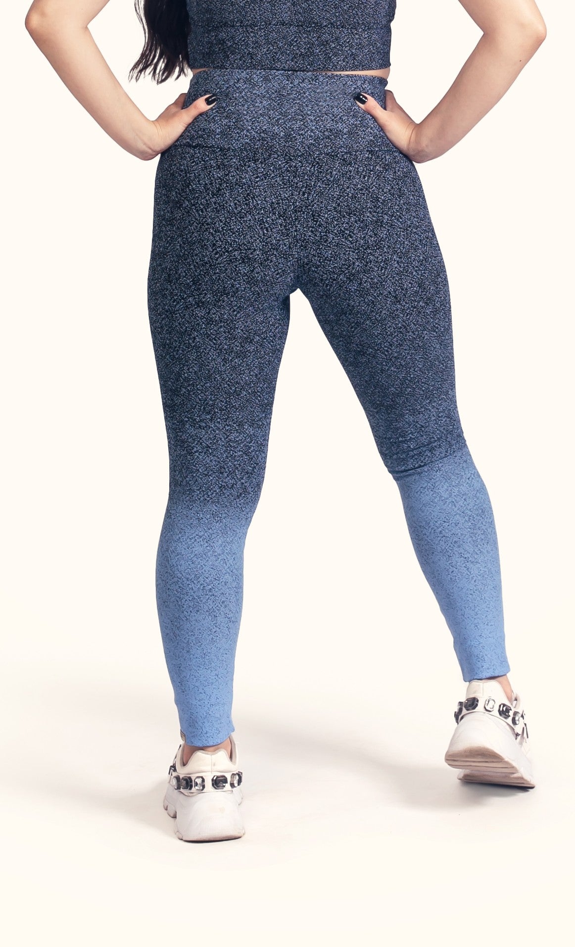 Legging Cintura Alta Degradê Preto/Azul - ZADFIT