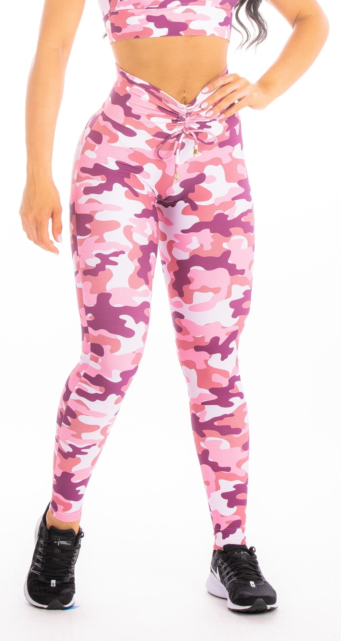 Legging Cintura Alta Empoderada Camuflada Rosa - ZADFIT
