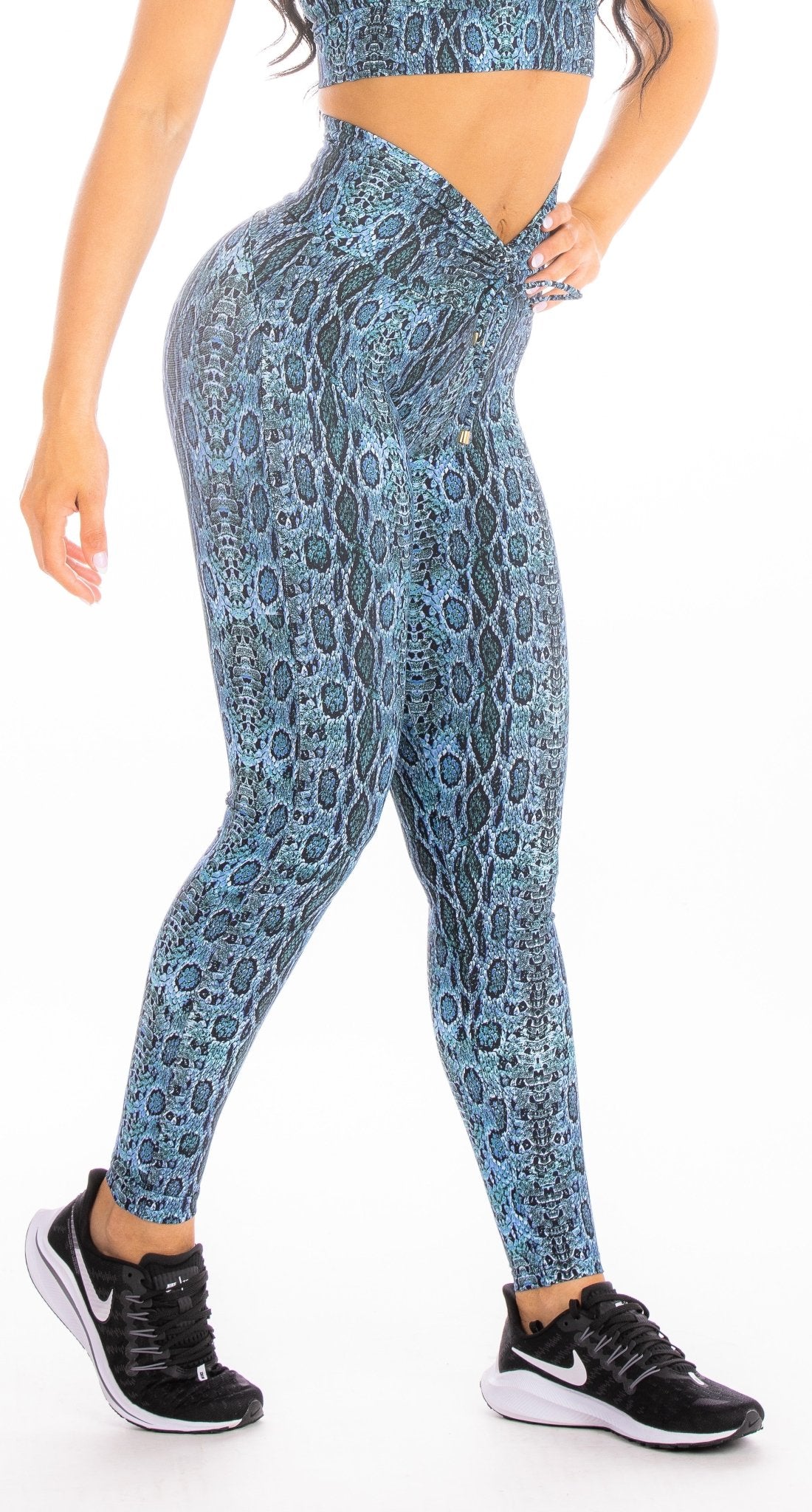 Legging Cintura Alta Empoderada Cobra Azul - ZADFIT