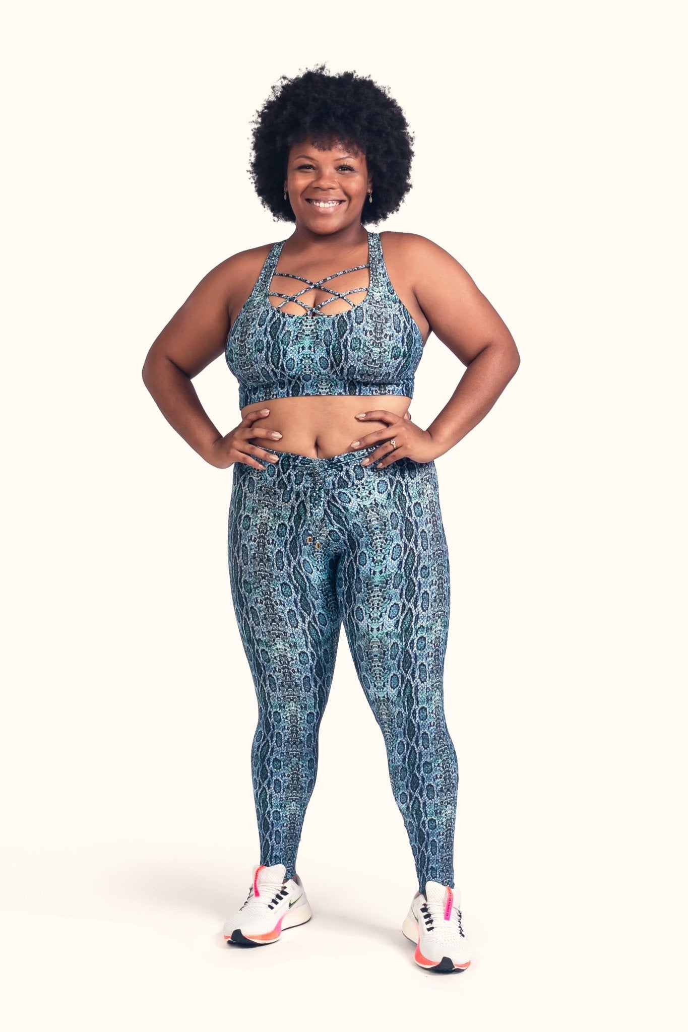Legging Cintura Alta Empoderada Cobra Azul - ZADFIT