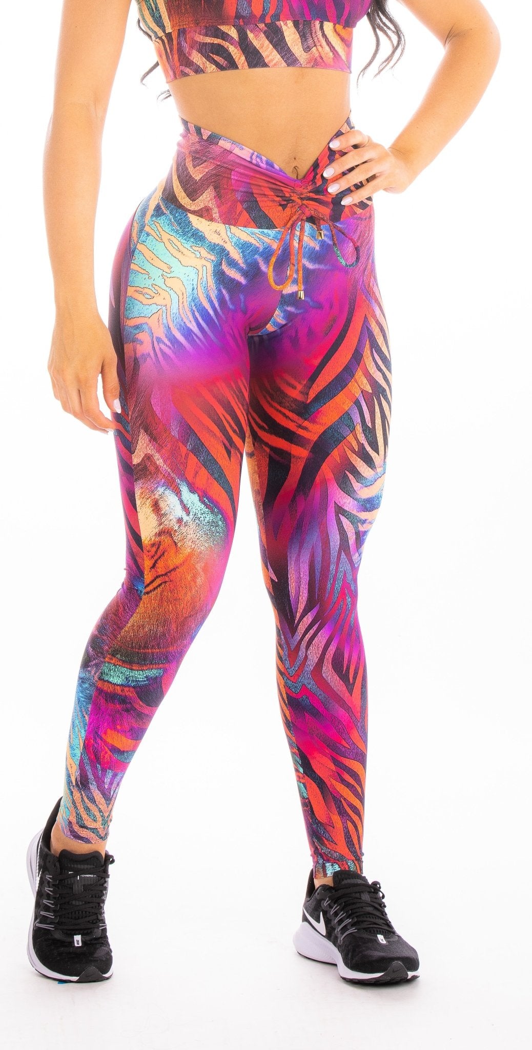 Legging Cintura Alta Empoderada Zebra Colorida - ZADFIT