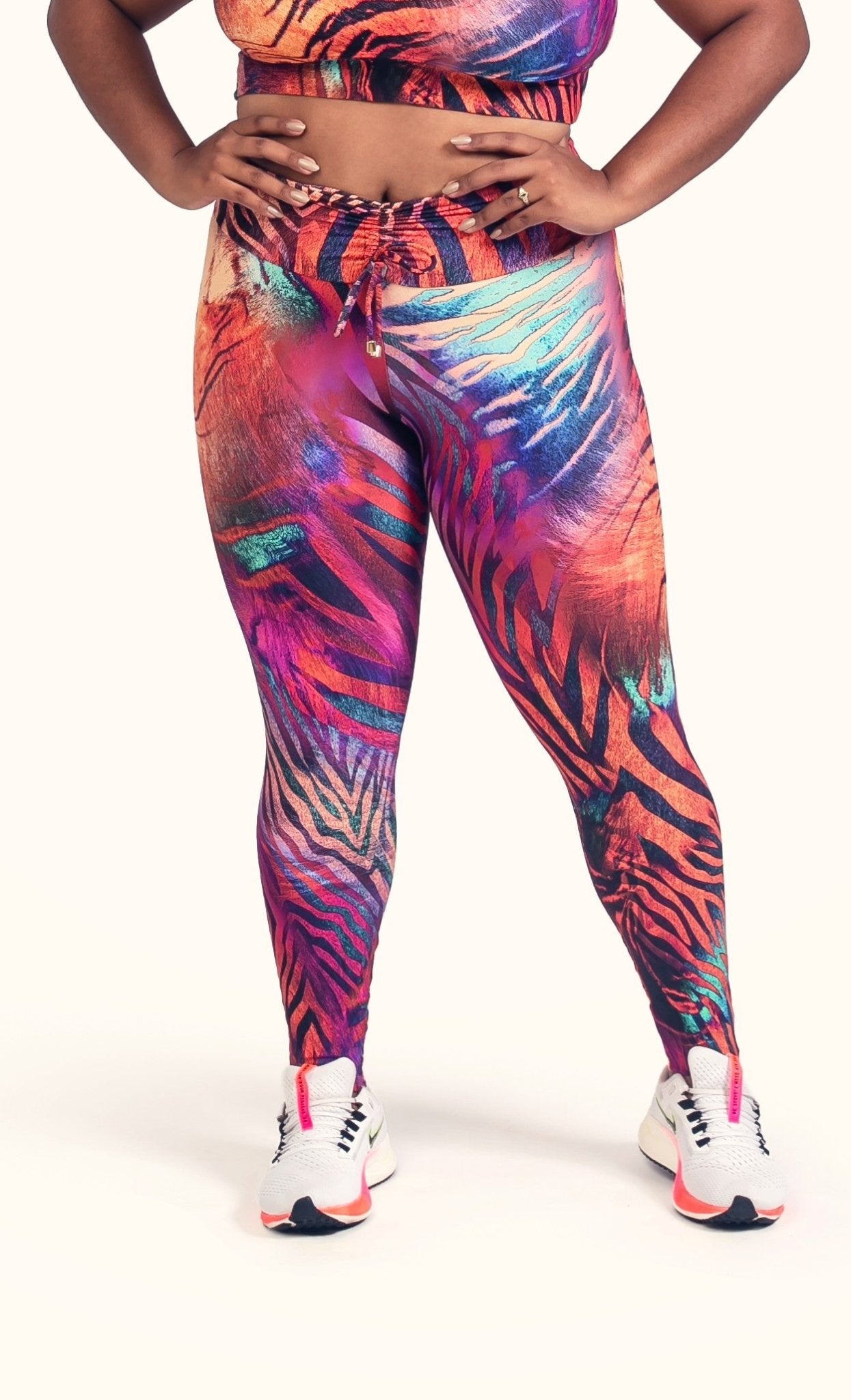Legging Cintura Alta Empoderada Zebra Colorida - ZADFIT