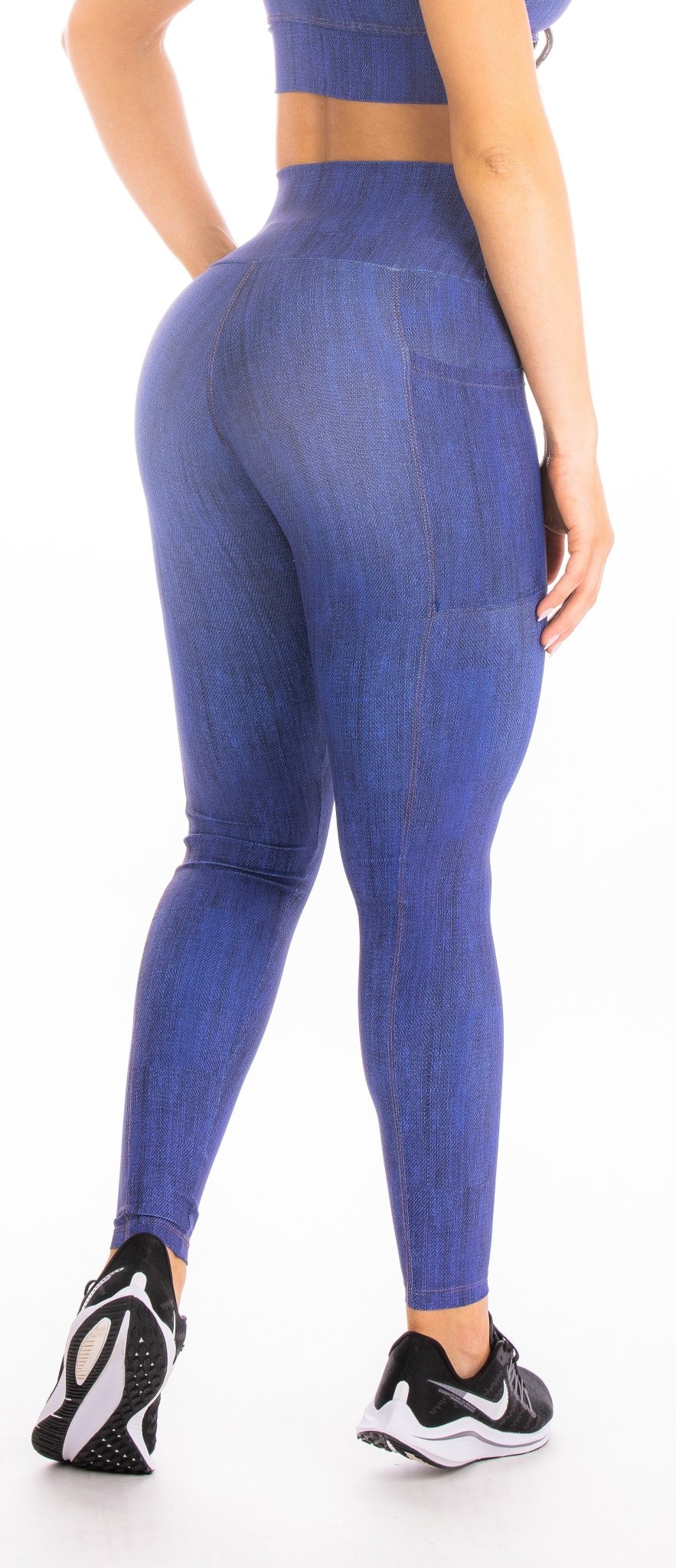 Legging Cintura Alta Fake Jeans com Bolso na Lateral - ZADFIT