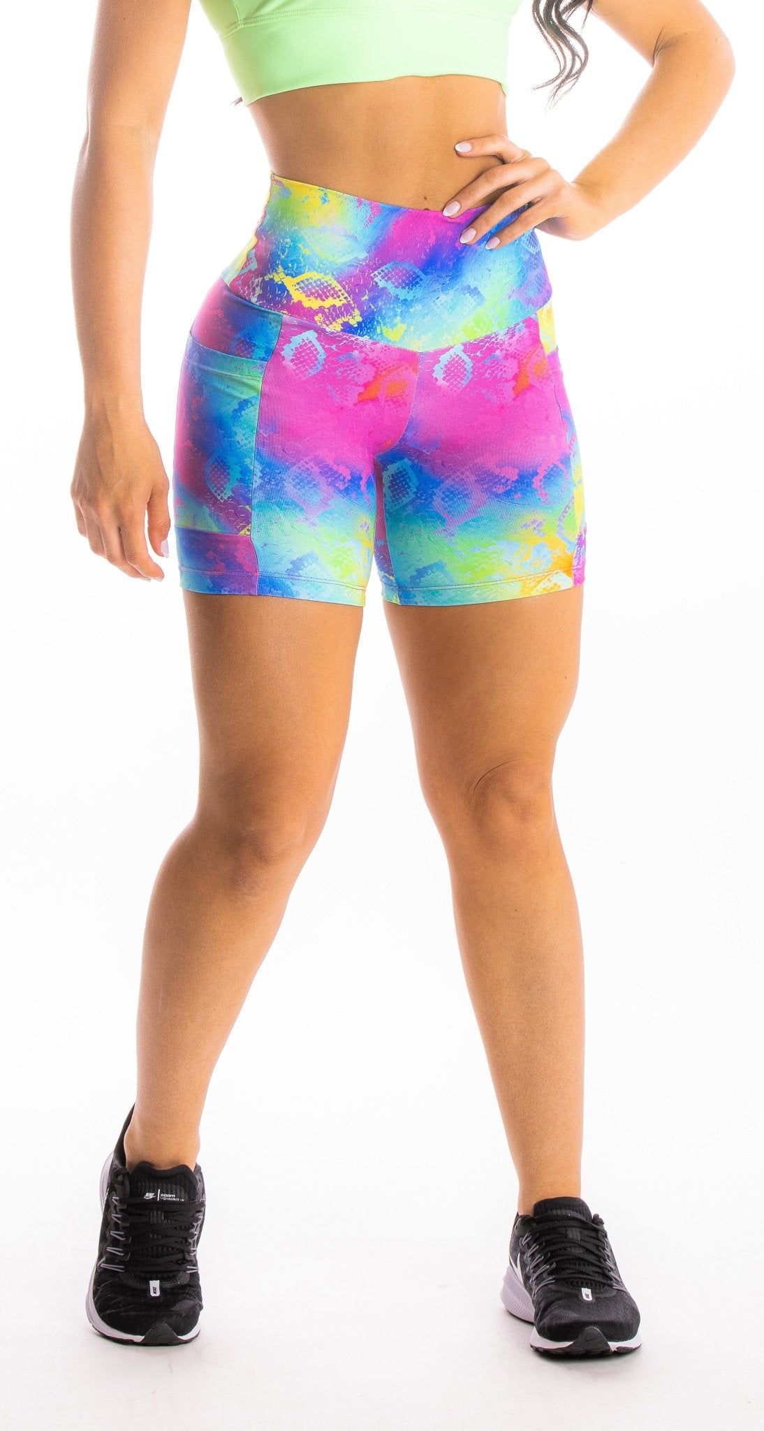 Shorts Biker Cobra Colorida com Bolsos - ZADFIT