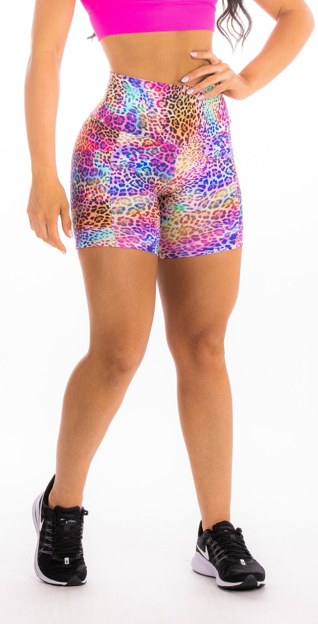 Shorts Biker Onça Colorida com Bolsos - ZADFIT