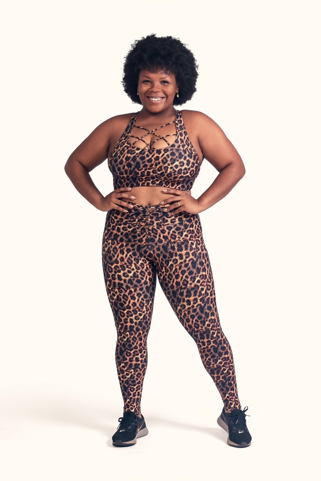 Top Tiras Trançadas Onça Marron - ZADFIT