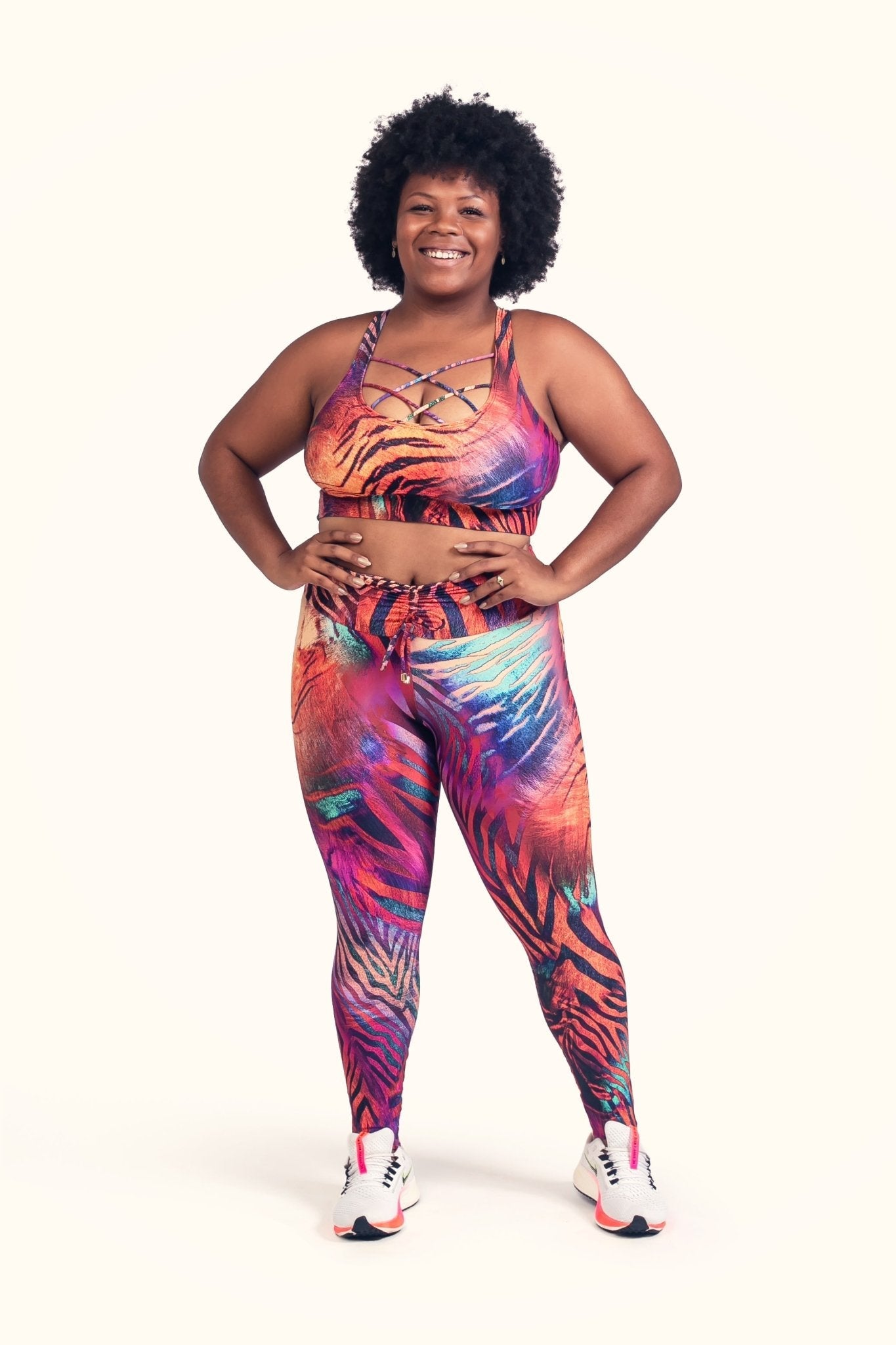 Top Tiras Trançadas Zebra Colorida - ZADFIT